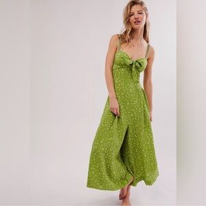 Free People Coming Home Romper Green Medium